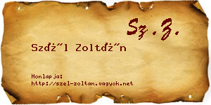 Szél Zoltán névjegykártya