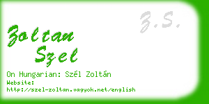 zoltan szel business card