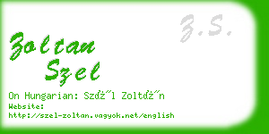 zoltan szel business card